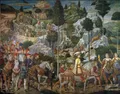 Беноццо Гоццоли. Шествие волхвов. Фреска Капеллы волхвов в Палаццо Медичи-Риккарди во Флоренции. 1459