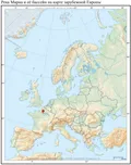 Река Марна и её бассейн на карте зарубежной Европы