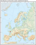 Река Вьенна и её бассейн на карте зарубежной Европы