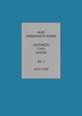 Kritiken und Essays (1909–1939)