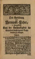 Ausübung der Vernunftlehre