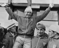 Золотой финиш Вячеслава Веденина в эстафете XI Олимпийских зимних игр в Саппоро. 1972