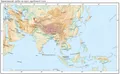 Зеравшанский хребет на карте зарубежной Азии