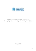 OHCHR Assessment of human rights concerns in the Xinjiang Uyghur Autonomous Region, People’s Republic of China