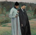 Михаил Нестеров. Философы (П. А. Флоренский и С. Н. Булгаков). 1917