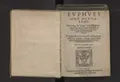 John Lily. Euphues And His England. London, 1605 (Джон Лили. Эвфуэс и его Англия). Титульный лист