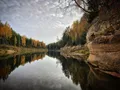 Река Гауя в Гауйском национальном парке (близ г. Валмиера, Латвия)
