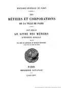 Les métiers et corporations de la ville de Paris, XIIIe siècle