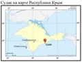 Судак на карте Республики Крым