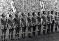 Сборная Польши перед матчем за 3-е место на чемпионате мира по футболу. Олимпийский стадион, Мюнхен. 1974