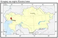 Атырау на карте Казахстана