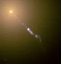 Релятивистский джет в галактике M87 (HST)
