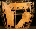 Пенелопа и Телемах. Изображение на краснофигурном скифосе. 2-я половина 5 в. до н. э.