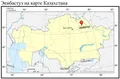 Экибастуз на карте Казахстана