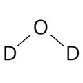 Структурная формула молекулы тяжёлой воды
