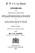 Verzameling van Nederlandsche staatsregelingen en grondwetten