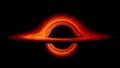 Смоделированное изображение аккреционного диска вокруг чёрной дыры