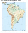 Река Карони и её бассейн на карте Южной Америки