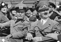 Бенито Муссолини и Адольф Гитлер во время визита Муссолини в Германию для заключения Мюнхенских соглашений. 29 сентября 1938