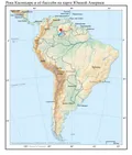 Река Касикьяре и её бассейн на карте Южной Америки