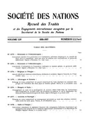 Recueil des traités et des engagements internationaux enregistrés par le Secrétariat de la Societé des Nations