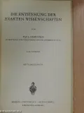 Die Entstehung der exakten Wissenschaften