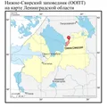 Нижне-Свирский заповедник (ООПТ) на карте Ленинградской области