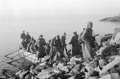 Высадка десанта в тыл немецких войск в ходе битвы за Днепр. Переправа через Днепр в районе Меловой горы, близ деревни М