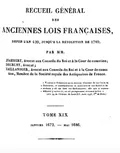 Recueil général des anciennes lois françaises, depuis l'an 420 jusqu'à la révolution de 1789