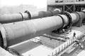 Вращающиеся 50-метровые печи цинкового завода Алмалыкского горно-металлургического комбината. 1972