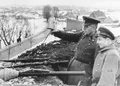 Фольксштурм подготавливает позиции для отражения советского наступления в Верхней Силезии. Ратибор. Февраль–март 1945.
