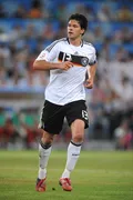 Полузащитник сборной Германии Михаэль Баллак во время матча 1/4 финала чемпионата Европы по футболу против сборной Португалии. Базель. 2008