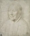 Ян ван Эйк. Портрет кардинала (возможно, Никколо Альбергати). Подготовительный рисунок. 1435–1440
