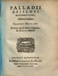 Palladii Epicopi Helenopoleos, Historia Lausiaca. Leiden, 1616. Титульный лист