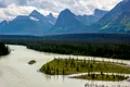 Река Атабаска. Вид со смотровой площадки Гоат-Лик в национальном парке Джаспер (провинция Альберта, Канада)