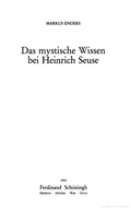 Das mystische Wissen bei Heinrich Seuse