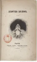 Contes bruns par une tête à l’envers. Paris, 1832 (Тёмные рассказы перевёрнутой головы). Первое издание. Титульный лист