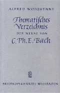 Thematisches Verzeichnis der Werke von Carl Philipp Emanuel Bach (1714–1788)