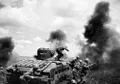 Танковый десант майора Мозгова ведет бой в районе Змиева. 1942