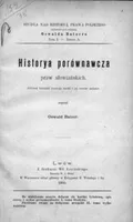 Historya porównawcza praw słowiańskich