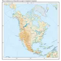 Река Атабаска и её бассейн на карте Северной Америки