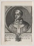 Портрет папы Римского Льва IV. Гравюра Нового времени