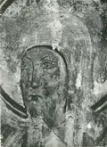 Голова архиепископа Алексия. Фреска. Церковь Успения Богоматери на Волотовом поле. 1363