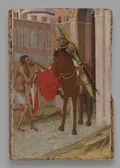 Амброджо Лоренцетти. Святой Мартин делится плащом с нищим. Ок. 1340