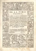 Vanoccio Biringucci. De la pirotechnia. Veneto, 1540. Титульный лист