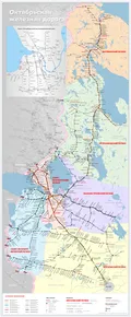Карта Октябрьской железной дороги