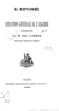 Exposé de la situation générale de l'Algérie