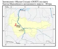 Заповедник «Малая Сосьва» (ООПТ) на карте Ханты-Мансийского автономного округа – Югры