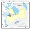 Сосновый Бор на карте Ленинградской области