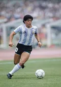 Диего Марадона на чемпионате мира по футболу. Олимпийский стадион, Мехико. 1986